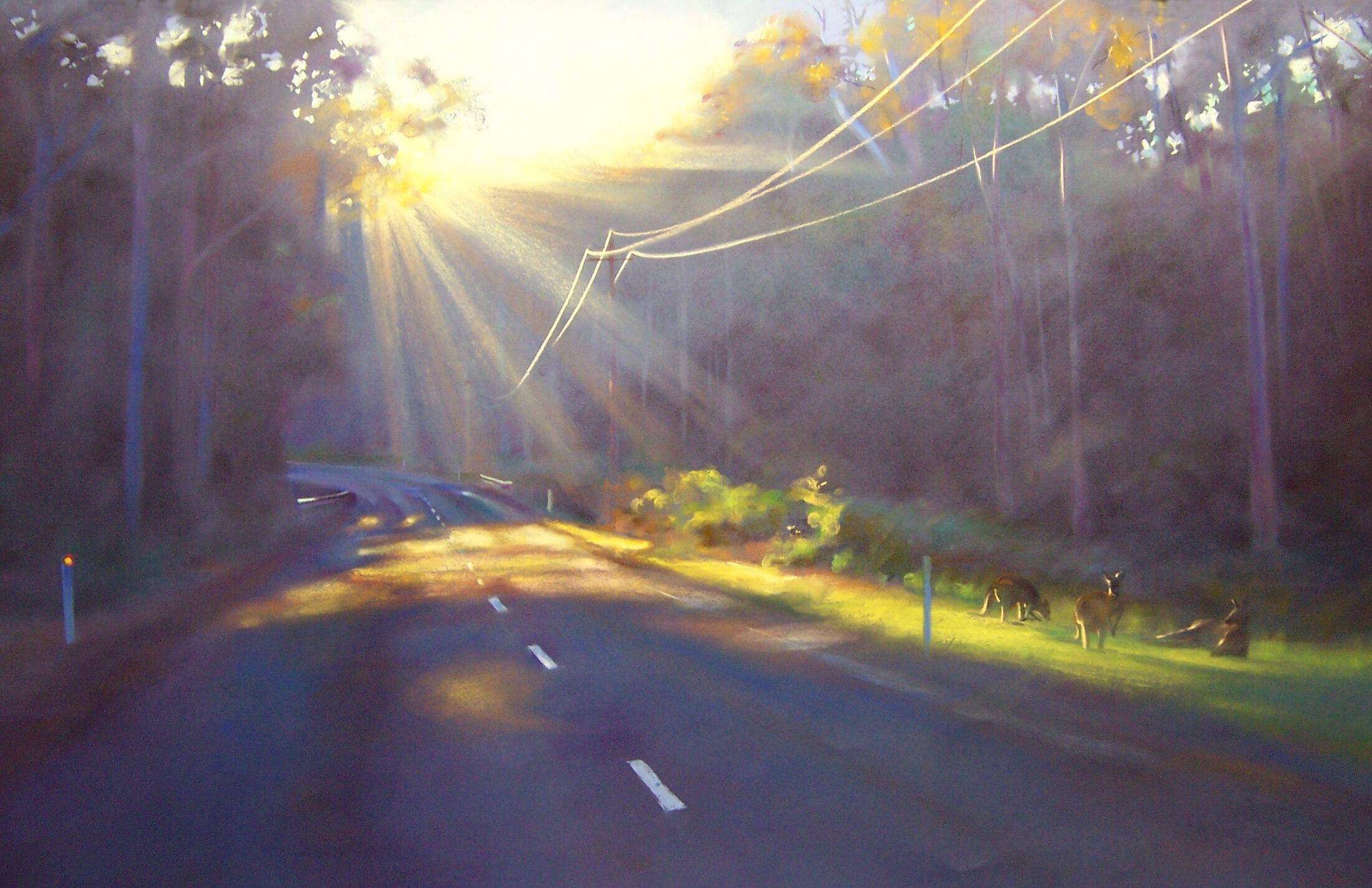 Grace Paleg pastel painting The Road to Durras